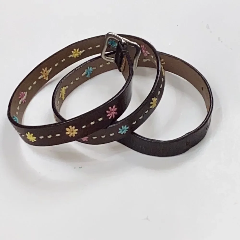 1315 DOCKERS EMBROIDERY FLORAL WOMEN BELT